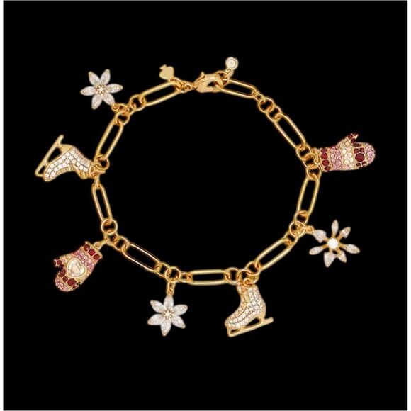 kate spade Jewelry - Kate Spade NWT Winter charm bracelet - Ice Skate, Snowflake, Mitten